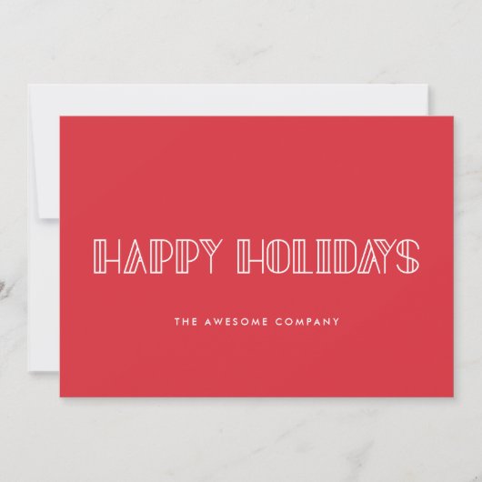 prettige feestdagen minimalistisch bedrijf feestdagenkaart (Voorkant)