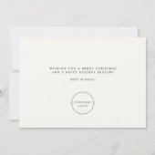 prettige feestdagen minimalistisch bedrijf feestdagenkaart (Achterkant)