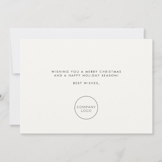 prettige feestdagen minimalistisch bedrijf feestdagenkaart (Achterkant)