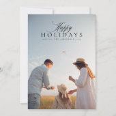 Prettige feestdagen Minimalistisch Foto Feestdagenkaart (Voorkant)