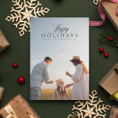 Prettige feestdagen Minimalistisch Foto Feestdagenkaart