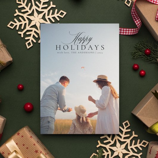 Prettige feestdagen Minimalistisch Foto Feestdagenkaart