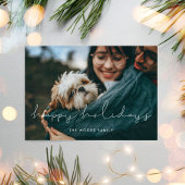 Prettige feestdagen Minimalistisch handgeschreven  Feestdagenkaart