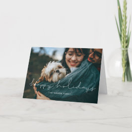 Prettige feestdagen Minimalistisch handgeschreven  Kaart