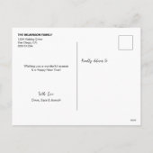 Prettige feestdagen Minimalistisch marineblauw (Achterkant)