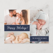 Prettige feestdagen Minimalistisch marineblauw (Voorkant)