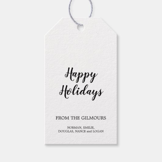 Prettige feestdagen Minimalistisch modern Cadeaulabel (Voorkant)