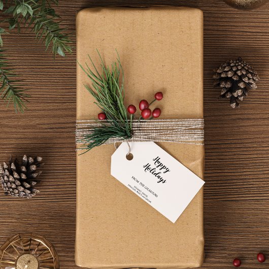 Prettige feestdagen Minimalistisch modern Cadeaulabel