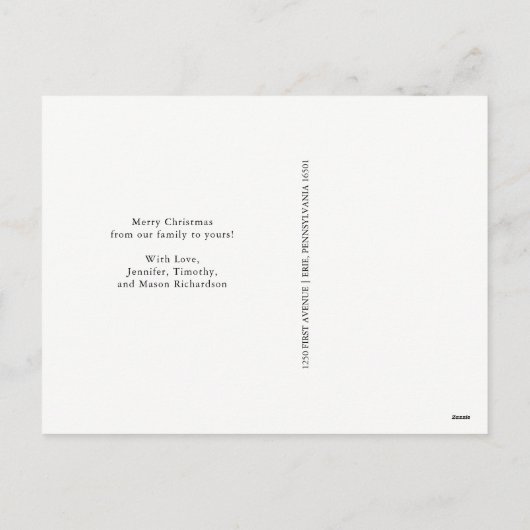 Prettige feestdagen Minimalistisch modern | Drie f (Achterkant)