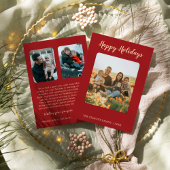 Prettige feestdagen Minimalistisch Modern|Rood 3 F Feestdagenkaart