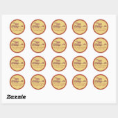 Prettige feestdagen Minimalistisch modern rood sch Ronde Sticker (Vel)