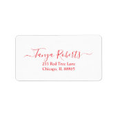 Prettige feestdagen Minimalistisch rood Etiket (Voorkant)