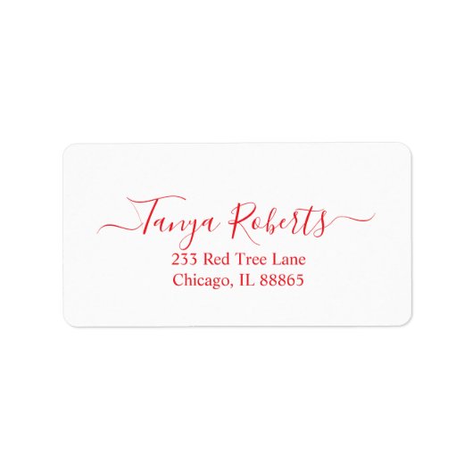 Prettige feestdagen Minimalistisch rood Etiket (Voorkant)