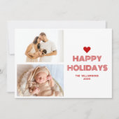 Prettige feestdagen Minimalistisch rood Feestdagenkaart (Voorkant)