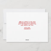 Prettige feestdagen Minimalistisch rood Feestdagenkaart (Achterkant)