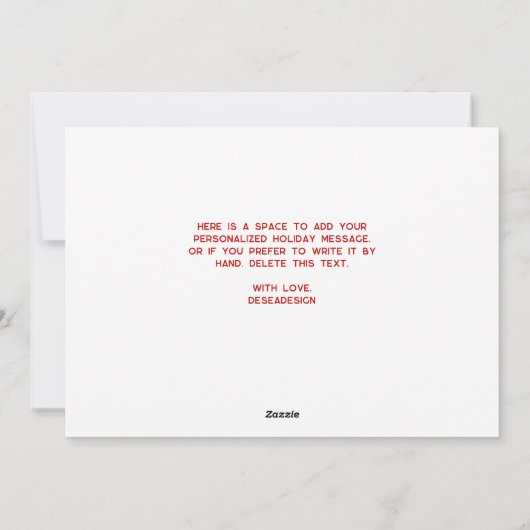 Prettige feestdagen Minimalistisch rood Feestdagenkaart (Achterkant)