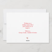 Prettige feestdagen Minimalistisch rood Feestdagenkaart (Achterkant)