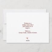 Prettige feestdagen Minimalistisch rood Feestdagenkaart (Achterkant)