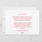 Prettige feestdagen Minimalistisch rood Feestdagenkaart (Achterkant)