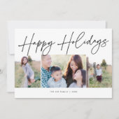 Prettige feestdagen Minimalistisch script Feestdagenkaart (Voorkant)