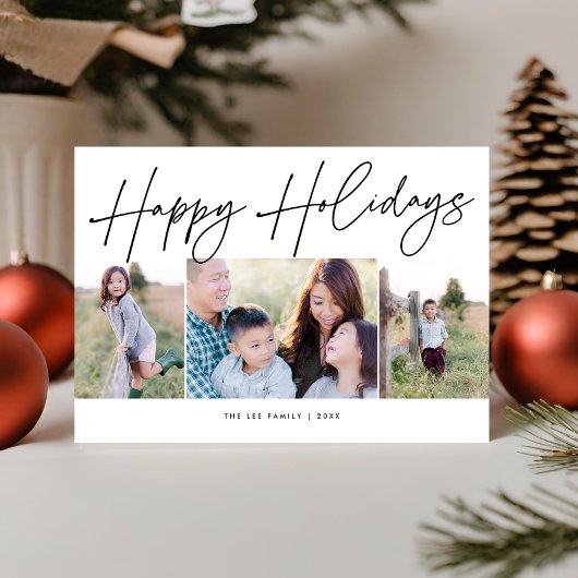 Prettige feestdagen Minimalistisch script Feestdagenkaart