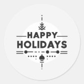 Prettige feestdagen Minimalistisch Sticker (Voorkant)