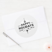 Prettige feestdagen Minimalistisch Sticker (Envelop)