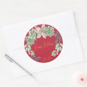 Prettige feestdagen Minimalistisch zakelijk person Ronde Sticker (Envelop)