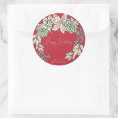 Prettige feestdagen Minimalistisch zakelijk person Ronde Sticker (Tas)