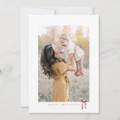 PRETTIGE FEESTDAGEN MINIMALISTISCHE BOEG FOTOKAART FEESTDAGENKAART (Voorkant)