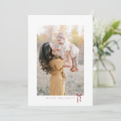 PRETTIGE FEESTDAGEN MINIMALISTISCHE BOEG FOTOKAART FEESTDAGENKAART (Staand voorkant)