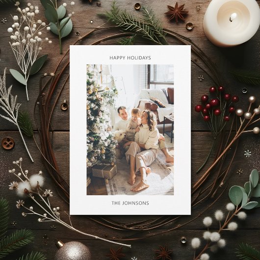 prettige feestdagen minimalistische foto feestdagenkaart