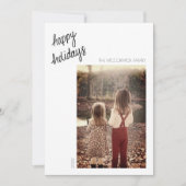 Prettige feestdagen - Minimalistische handgeschrev Kaart (Voorkant)