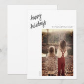 Prettige feestdagen - Minimalistische handgeschrev Kaart (Voorkant / Achterkant)