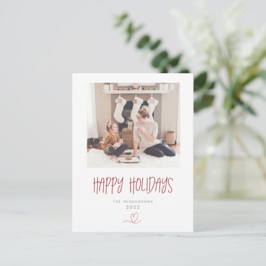 prettige feestdagen minimalistische kerstkaart (Staand voorkant)