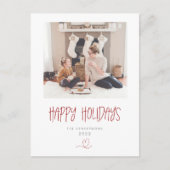 prettige feestdagen minimalistische kerstkaart (Voorkant)