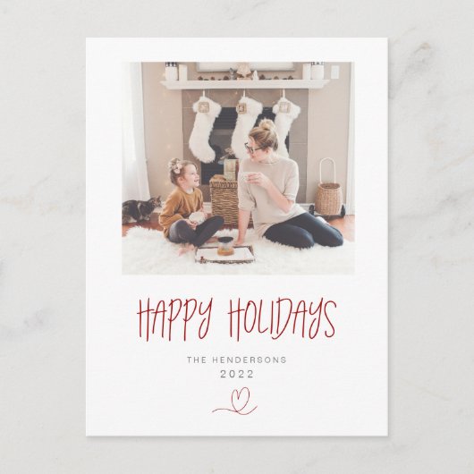 prettige feestdagen minimalistische kerstkaart (Voorkant)