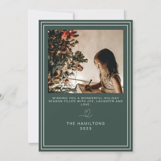 prettige feestdagen minimalistische kerstkaart Gol Kaart (Achterkant)