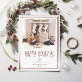 prettige feestdagen minimalistische kerstkaart kaart