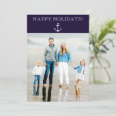 Prettige feestdagen Minimalistische marine Feestdagenkaart (Staand voorkant)