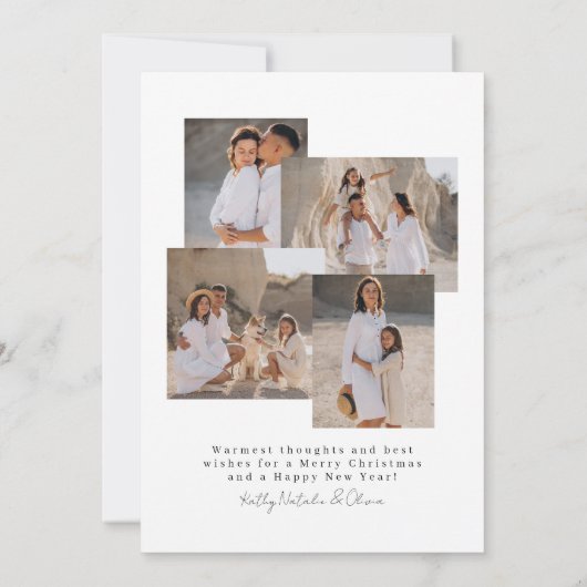 Prettige feestdagen Minimalistische moderne script Feestdagenkaart (Achterkant)