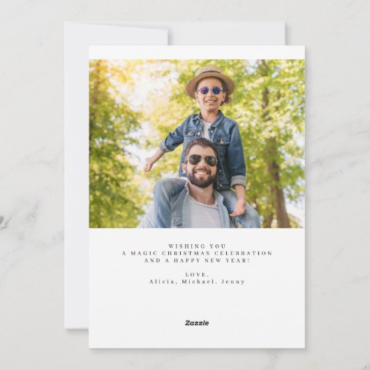 Prettige feestdagen Minimalistische moderne typogr Feestdagenkaart (Achterkant)