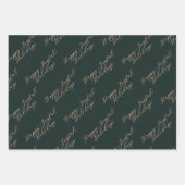 Prettige feestdagen Minimalistische typografie Inpakpapier Vel (Voorkant)