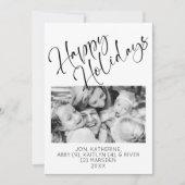 Prettige Feestdagen Minimalistische Vakantie Fotok Kaart (Voorkant)