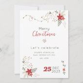 Prettige feestdagen Minimalistische Vrolijke Kerst Kaart (Voorkant)