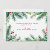 Prettige feestdagen Minimalistische Waterverf groe Feestdagenkaart (Achterkant)