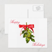prettige feestdagen mistletoe (Voorkant / Achterkant)