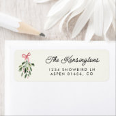 Prettige feestdagen Mistletoe aangepaste familiena Etiket (Insitu)