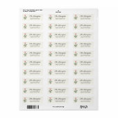 Prettige feestdagen Mistletoe aangepaste familiena Etiket (Full Sheet)