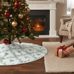 Prettige feestdagen Mistletoe Christmas Floral Kerstboom Rok